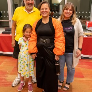 Darrell Doxtator, Heather George, Michelle Fawcett and Heather's daughter, Maxine Kaiswatum.